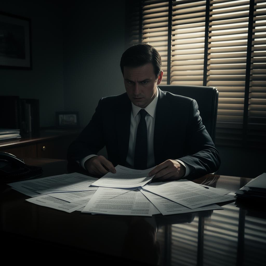 Financial advisor at desk with documents